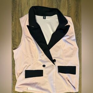 SHEIN Pink and Black Curve Suit Set